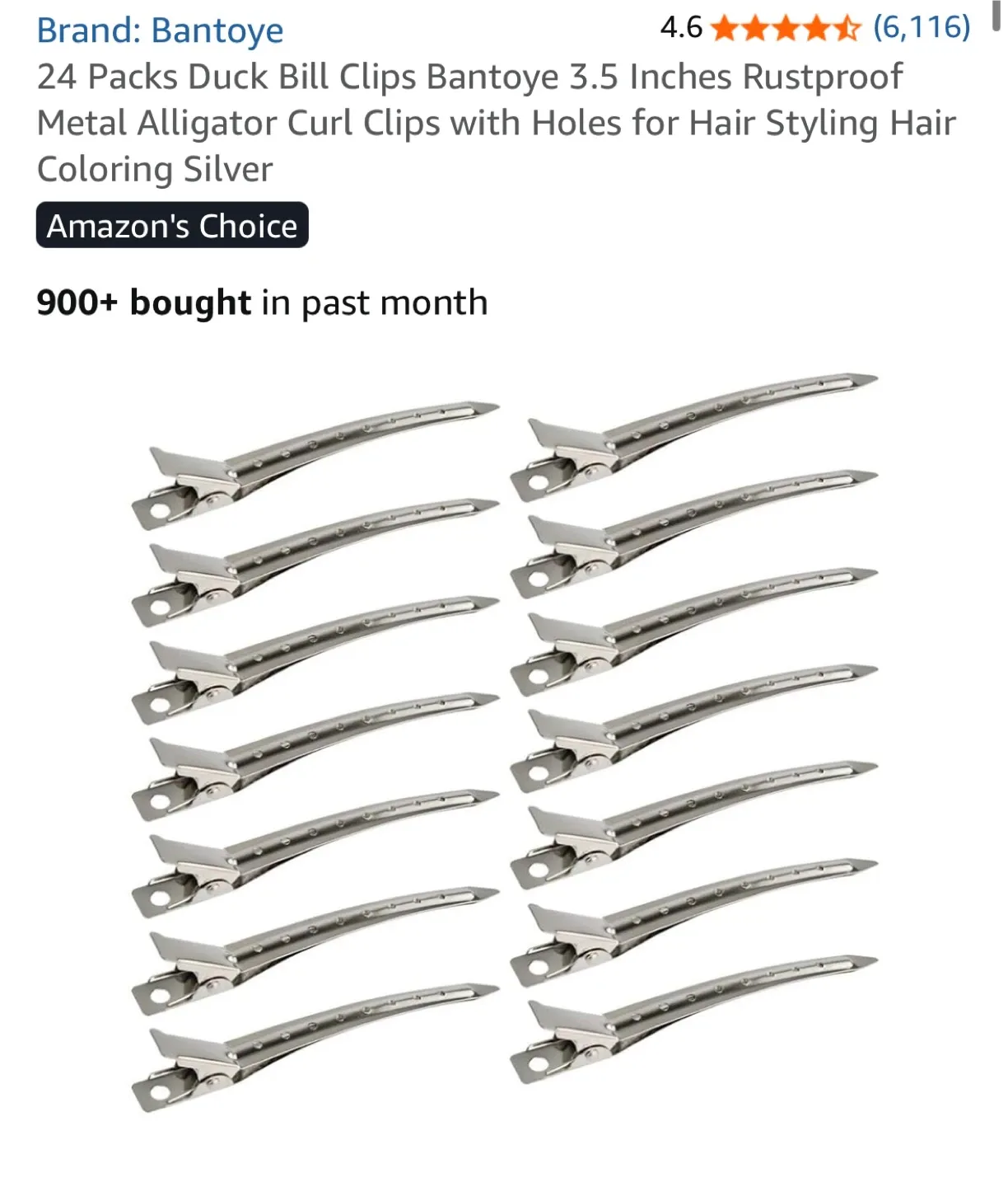 Duck Bill Hair Clips - 20 packs