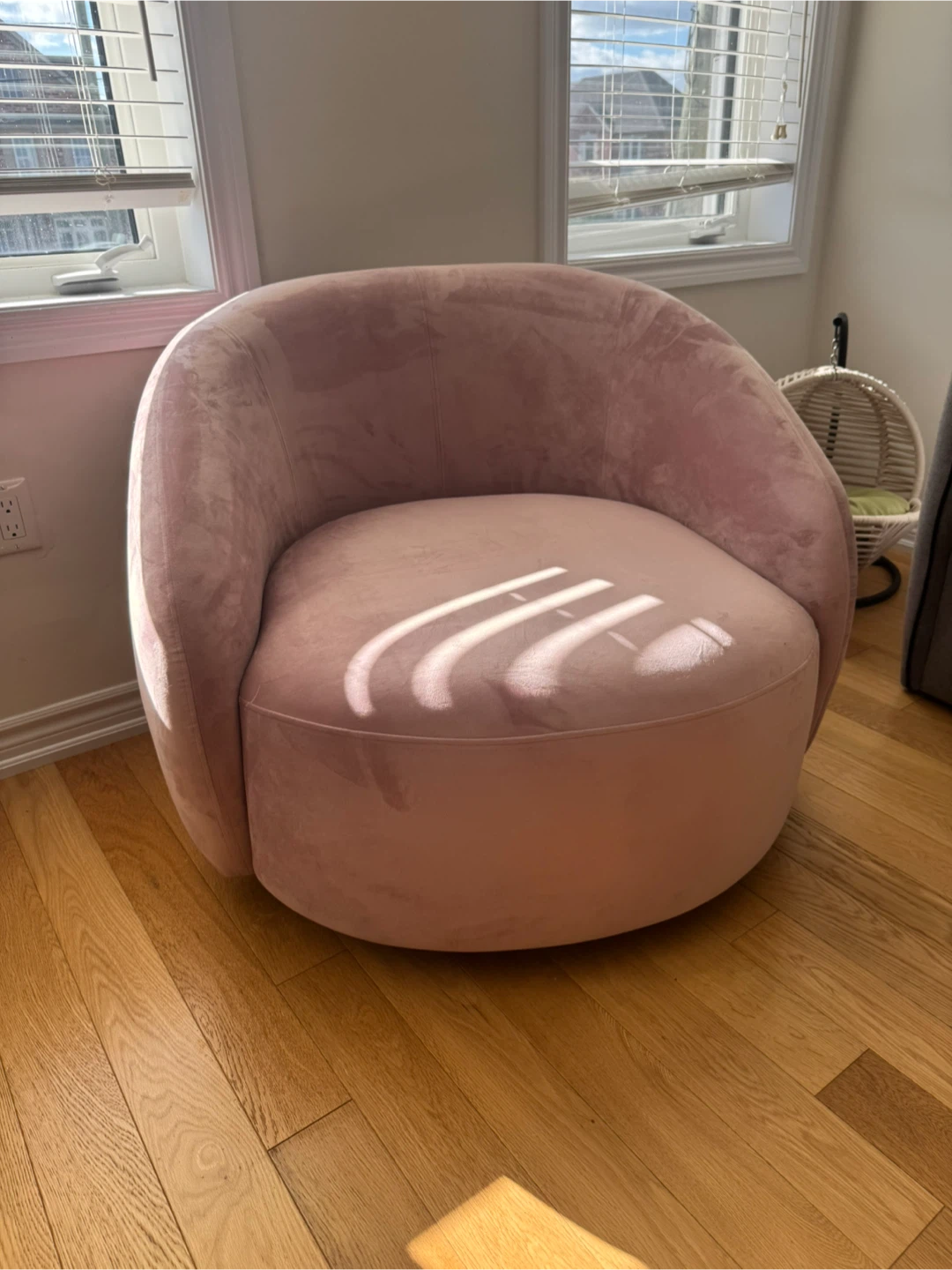 Pink Round Accent Chair