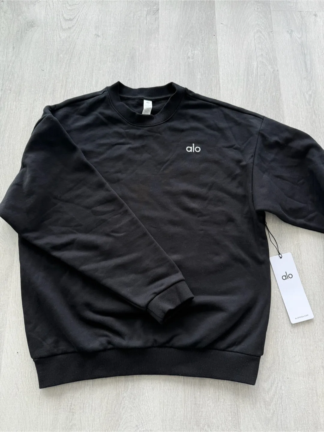 ALO Yoga Crewneck & 7/8 Airlift Leggings Set - Black/Espresso image indicator(3)