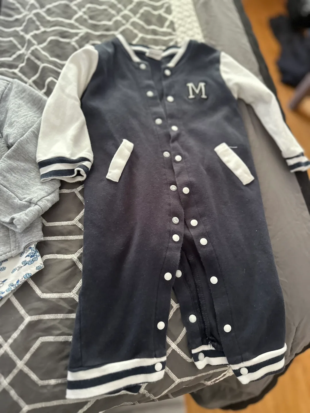 Baby Vest Outfit & Letterman Romper image indicator(2)