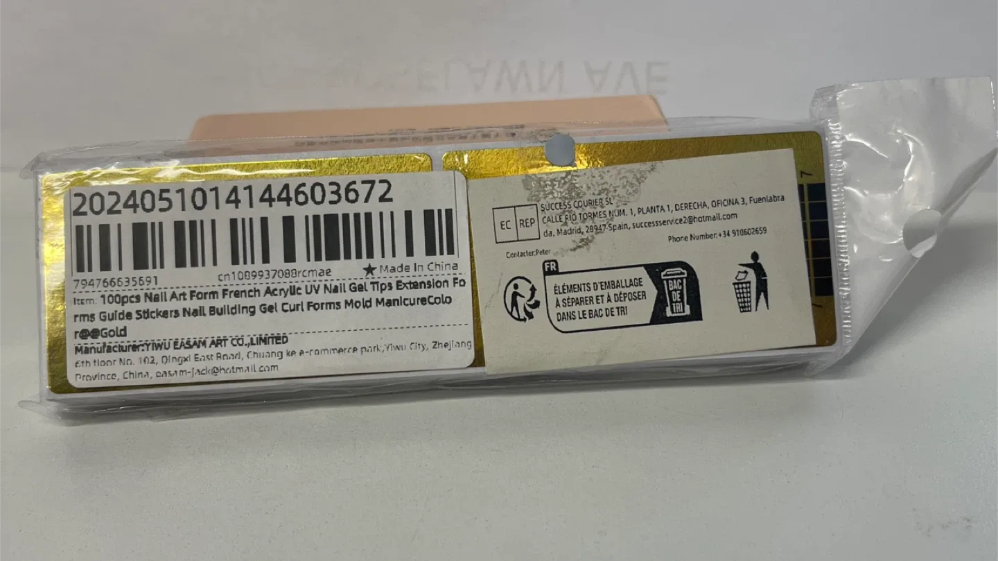 New 100pcs Nail Art Form French Acrylic UV Gel image indicator(4)