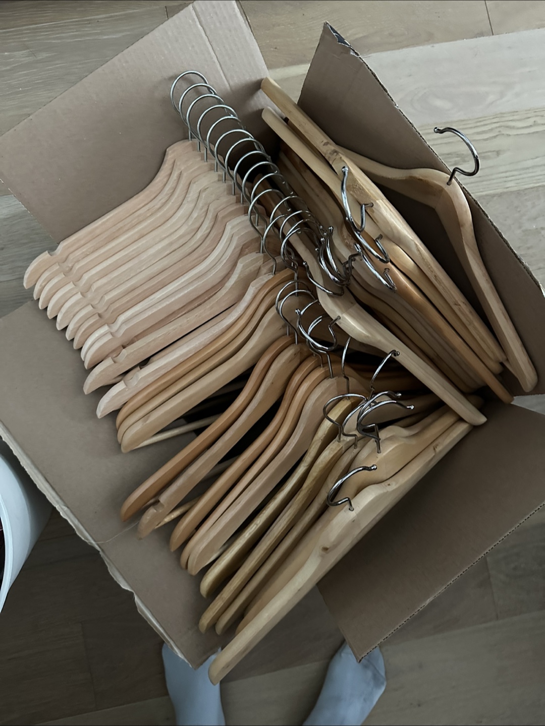 Wooden Clothes Hangers - Box of 40