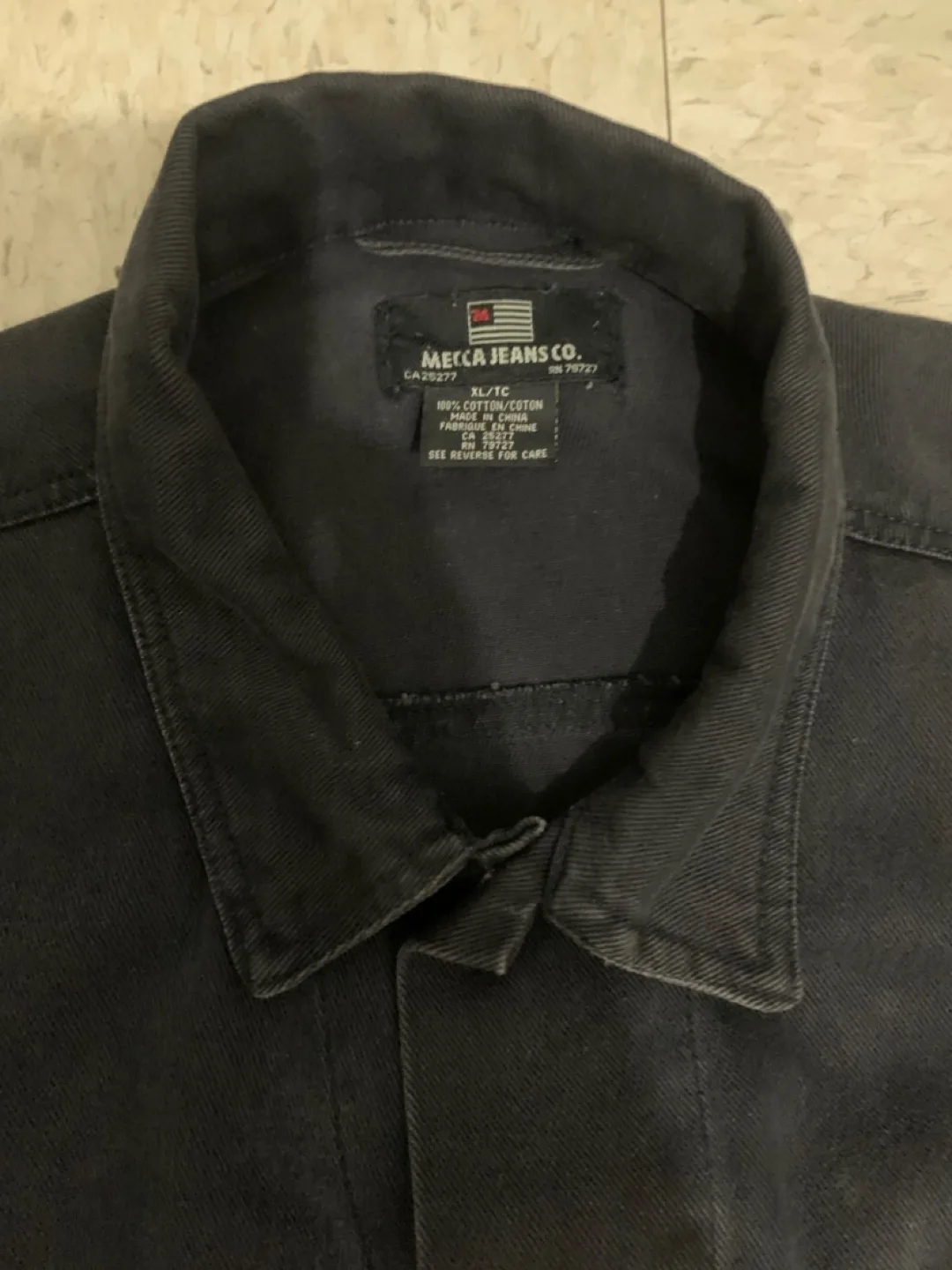 Mecca Jeans Co. Black Denim Jacket - XL, Winter Jacket image indicator(2)
