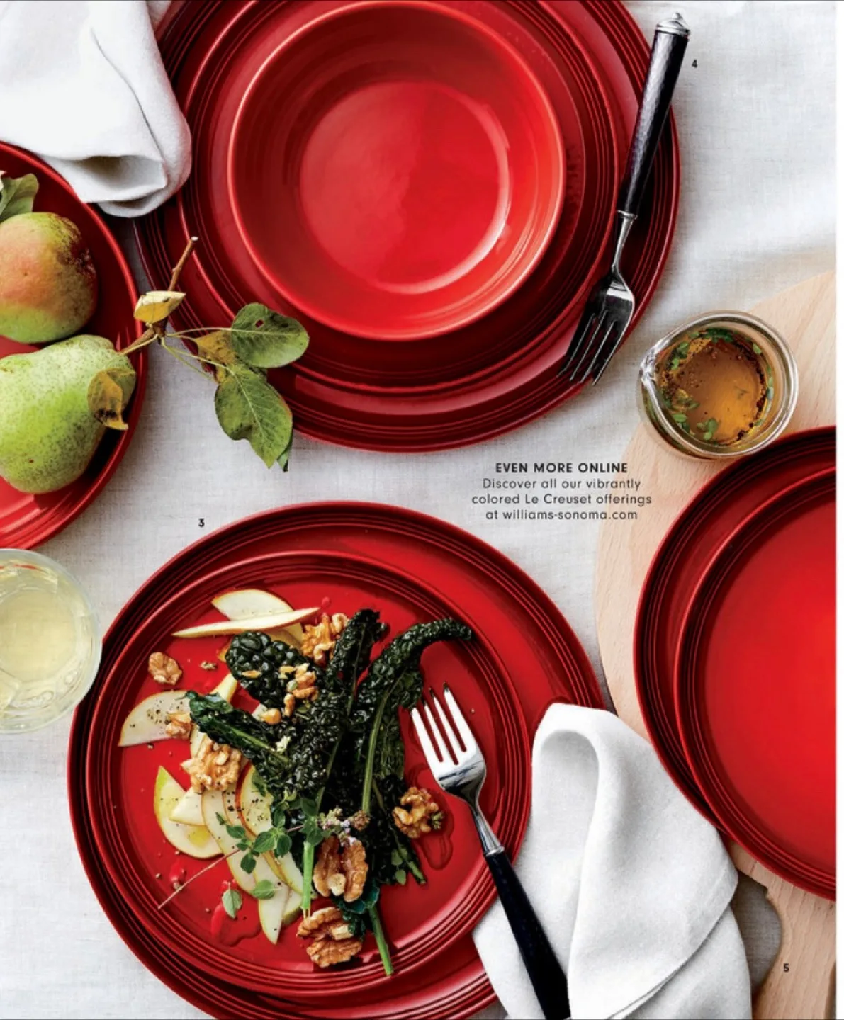 New Le Creuset - Cerise Minimalist Dessert/Salad Plates image indicator(5)