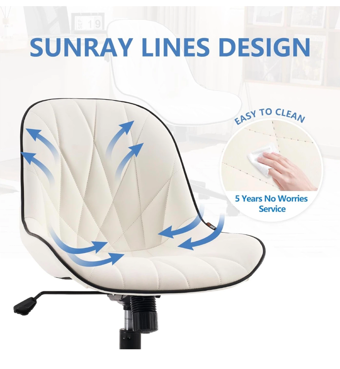 Ergonomic White Desk Chair - photo 2