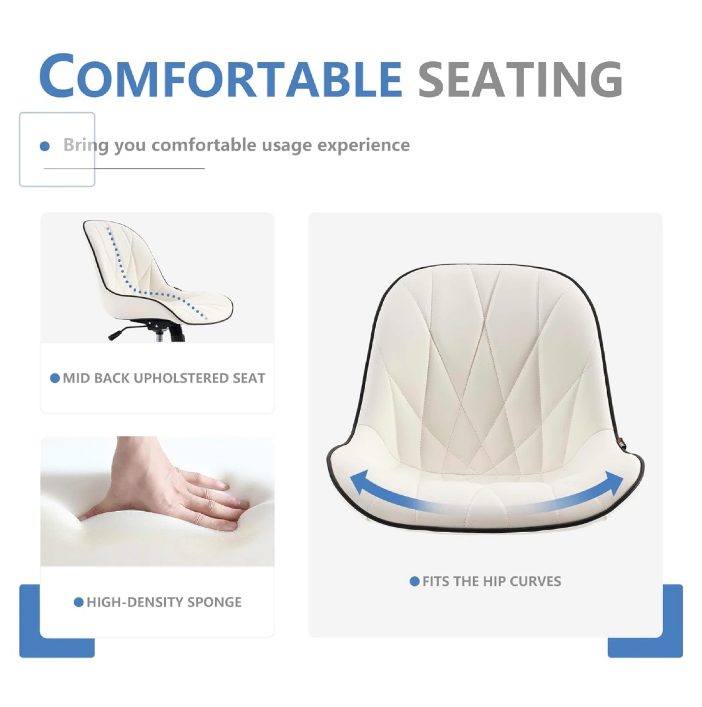 Ergonomic White Desk Chair - photo 3