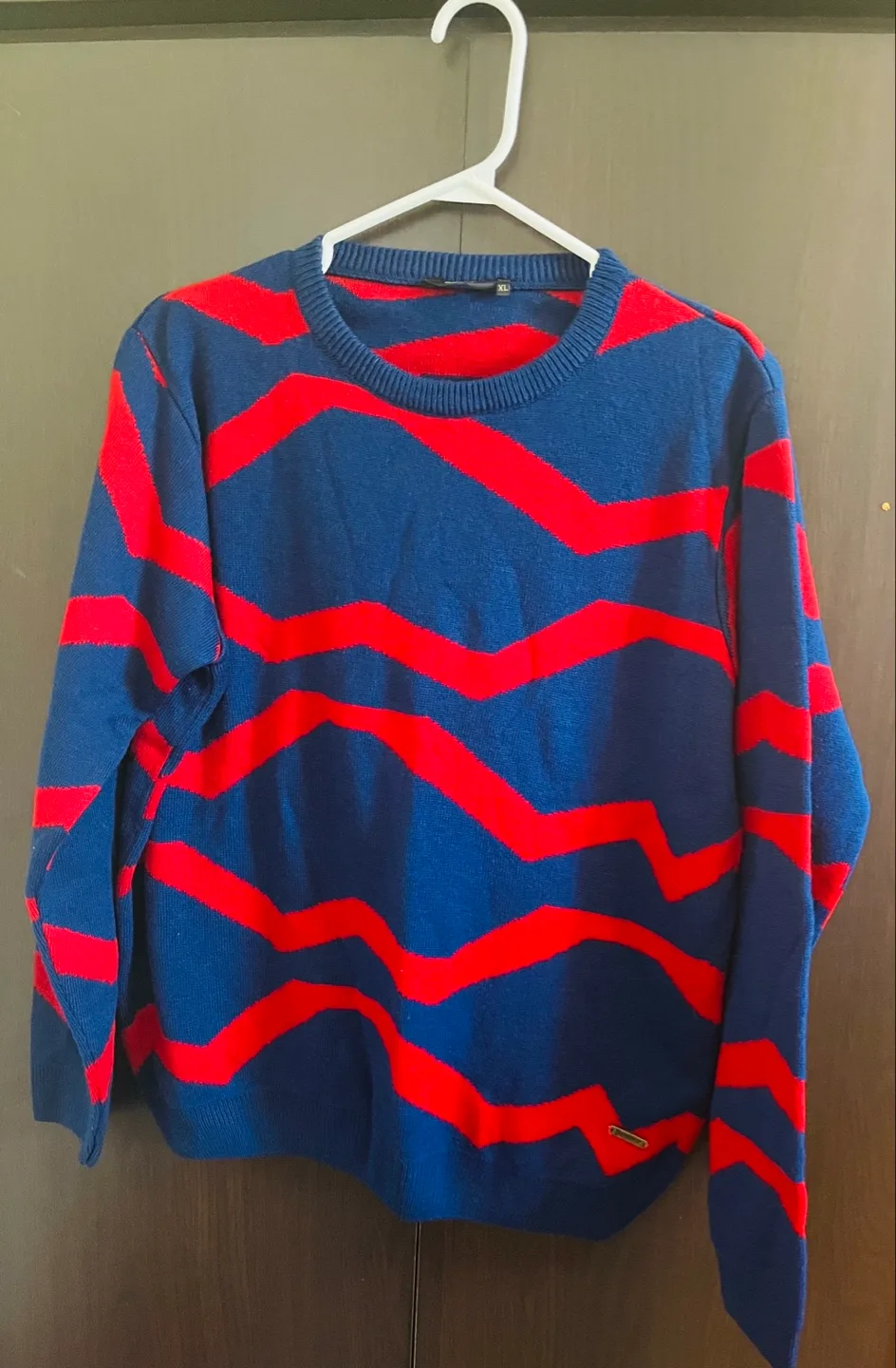 Roadster XL Blue & Red Patterned Sweater thumbnail