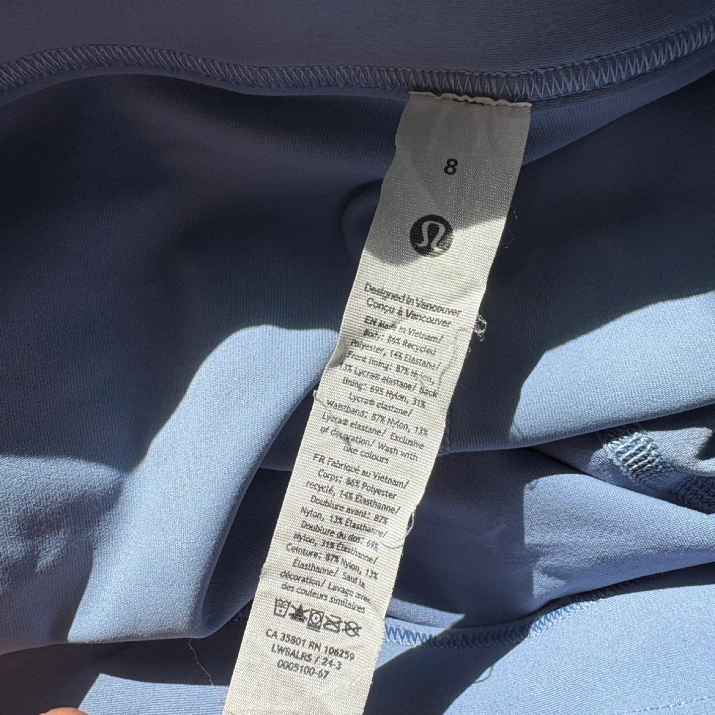 Lululemon High-Rise Pleated Tennis Skirt Size 8 in Blue Willow image indicator(7)