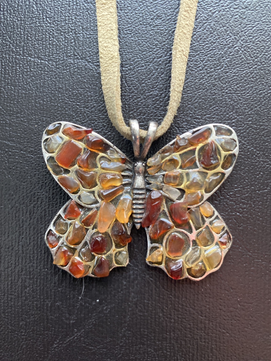 Guess Butterfly Pendant Necklace - new