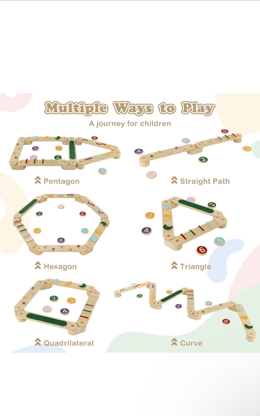 Wooden Balance Beam Set for Kids - photo 4