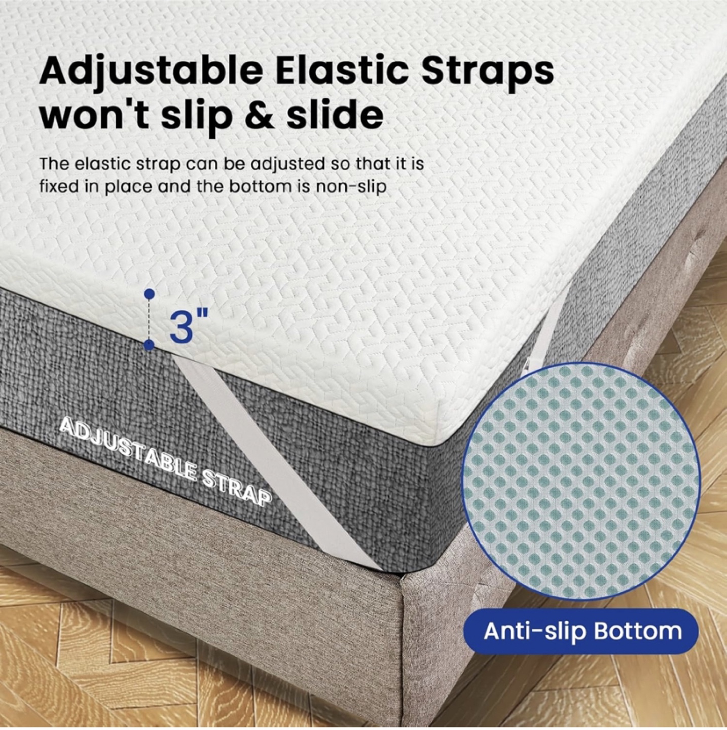 Memory Foam Mattress Topper - 3" Thick - photo 5