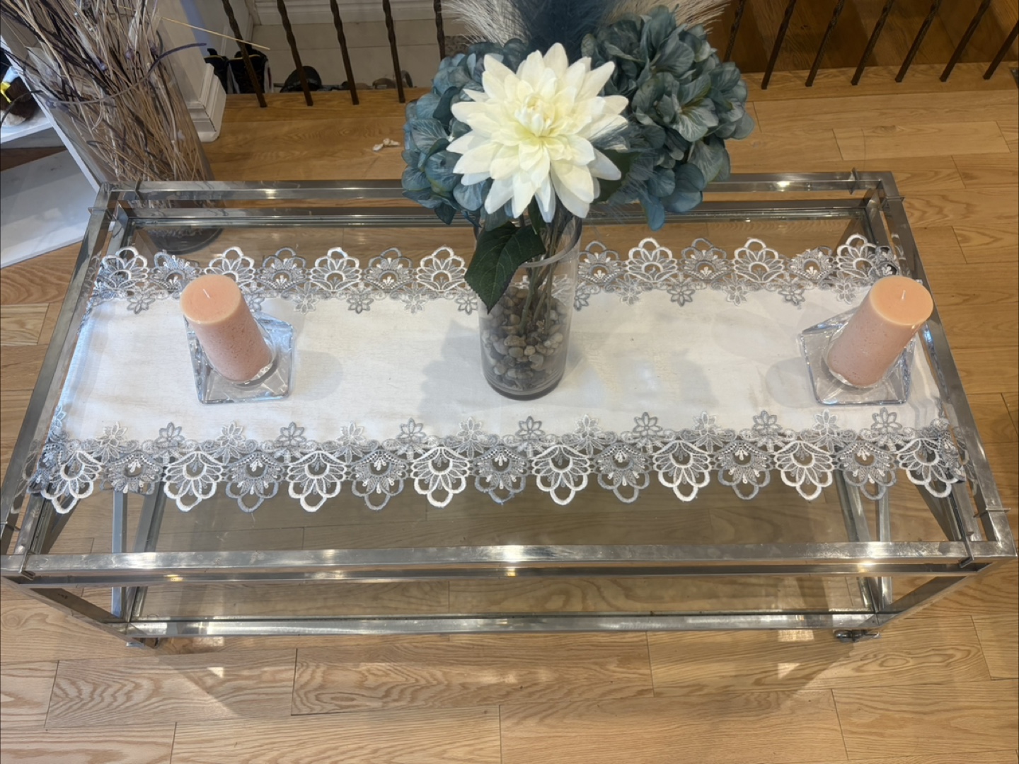 Silver Coffee Table, 47" x 24"