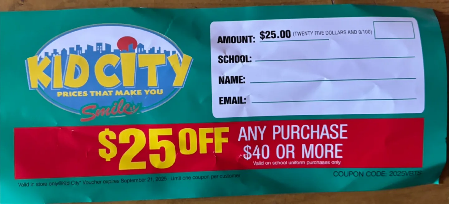 Kid City $25 off Voucher thumbnail