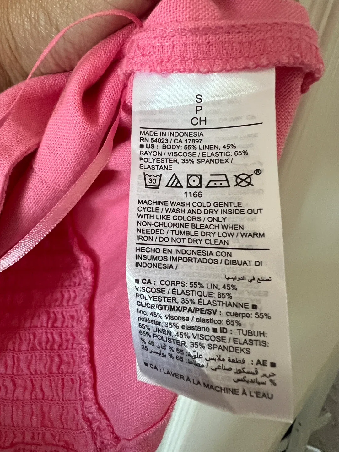 Old Navy Pink Linen Blend Top - Size Small image indicator(4)