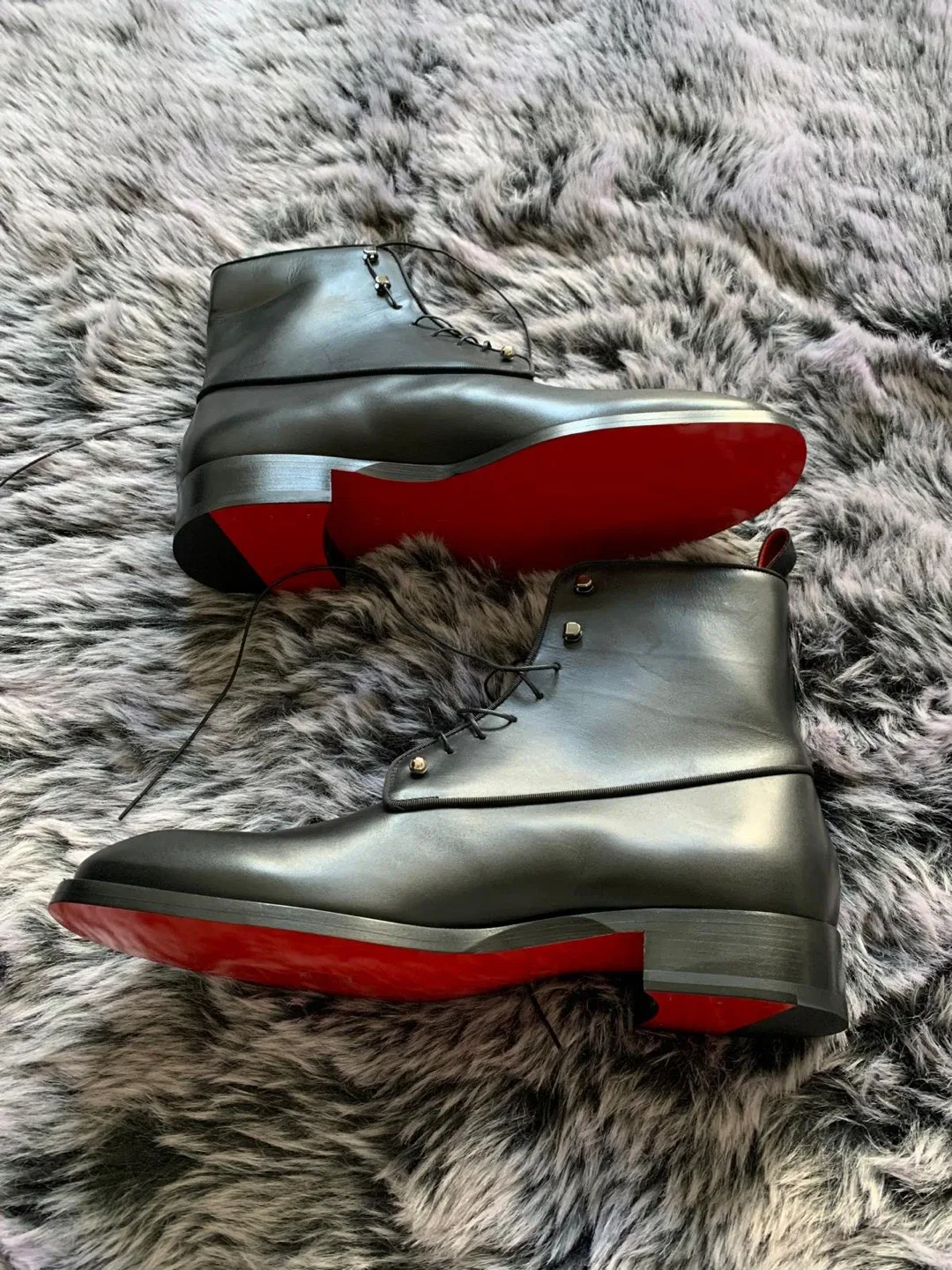 Christian Louboutin Black Leather Boots Size 44 image indicator(2)