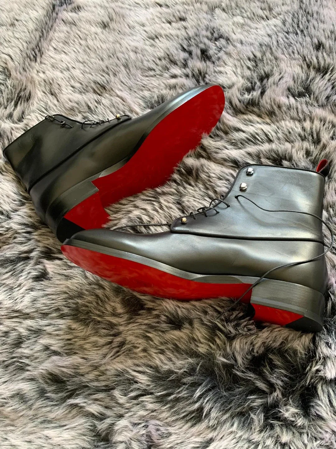 Christian Louboutin Black Leather Boots Size 44 image indicator(6)