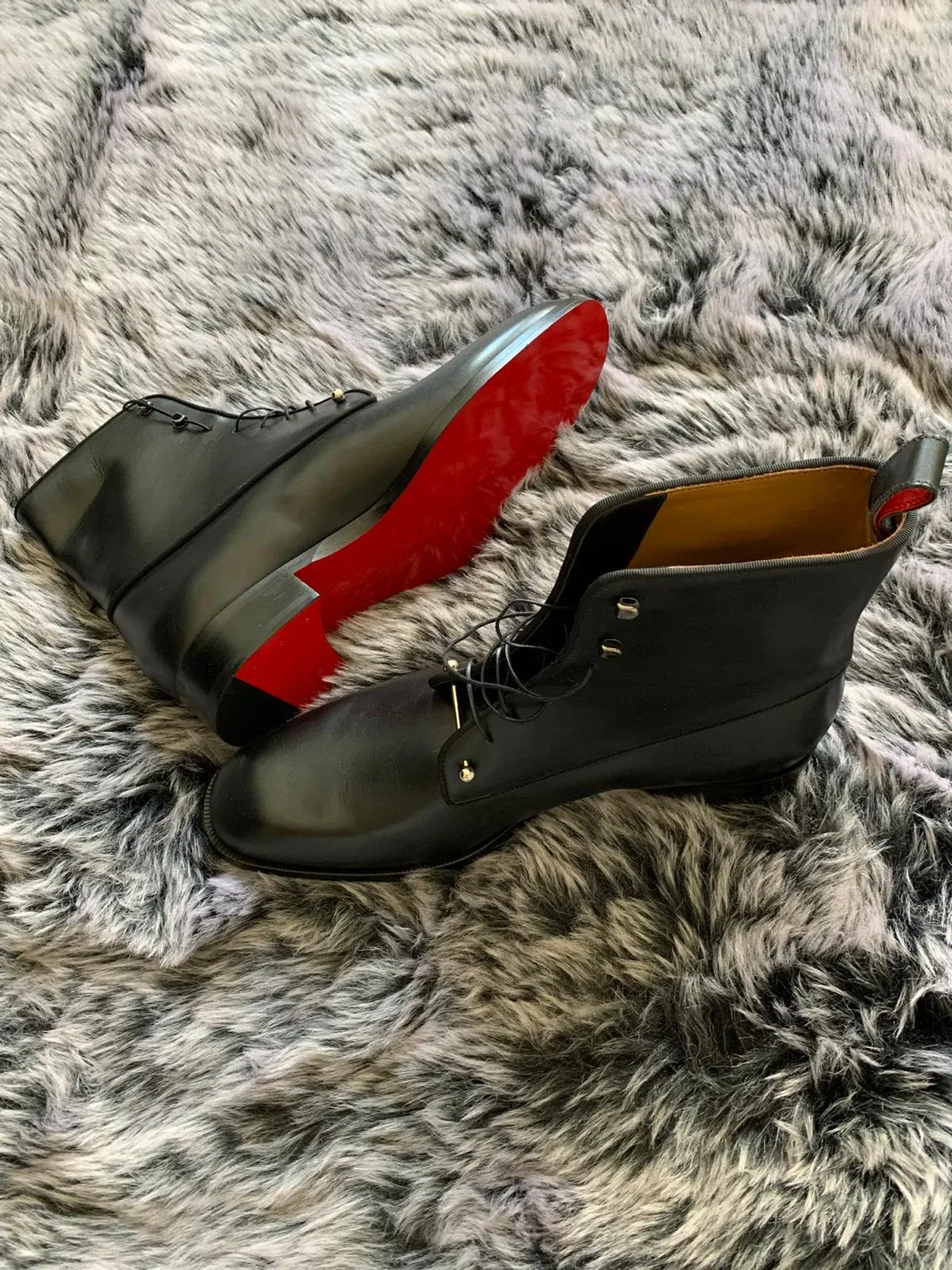 Christian Louboutin Black Leather Boots Size 44 image indicator(7)