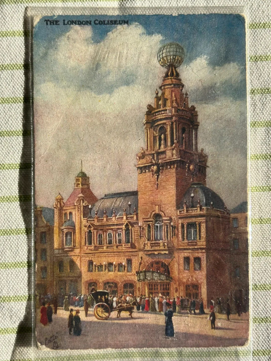 $8 The London Coliseum Vintage Tuck Oilette Postcard theatre thumbnail