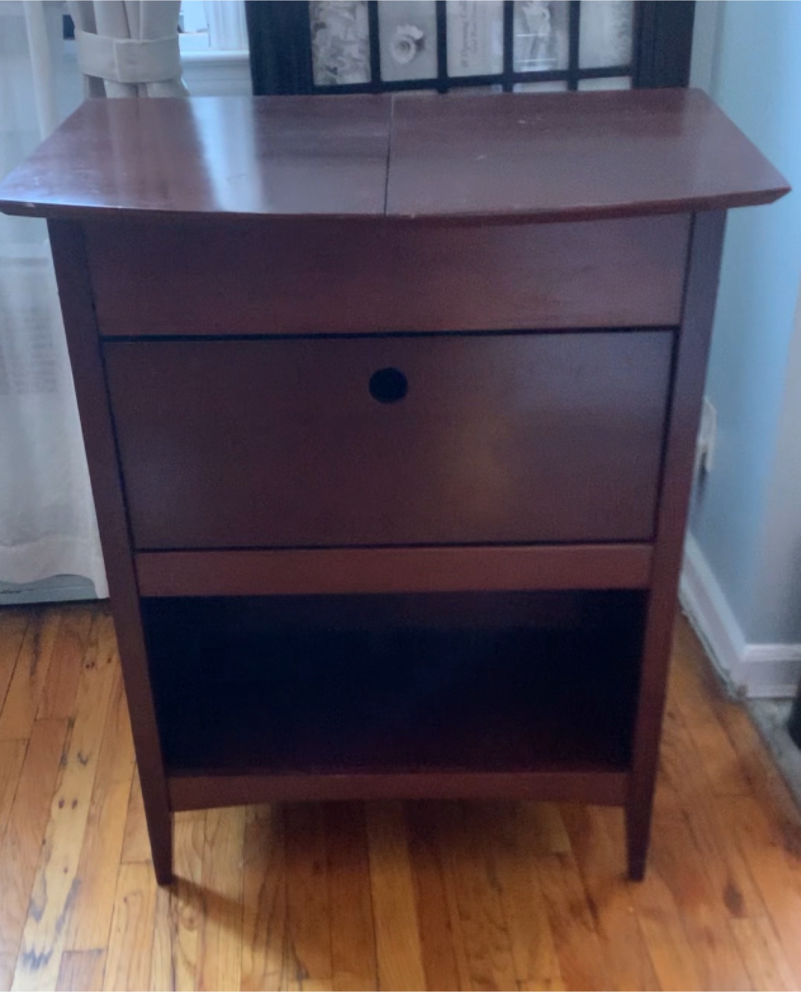 FREE Dark Brown Mahogany Wood Bar Cabinet - photo 3