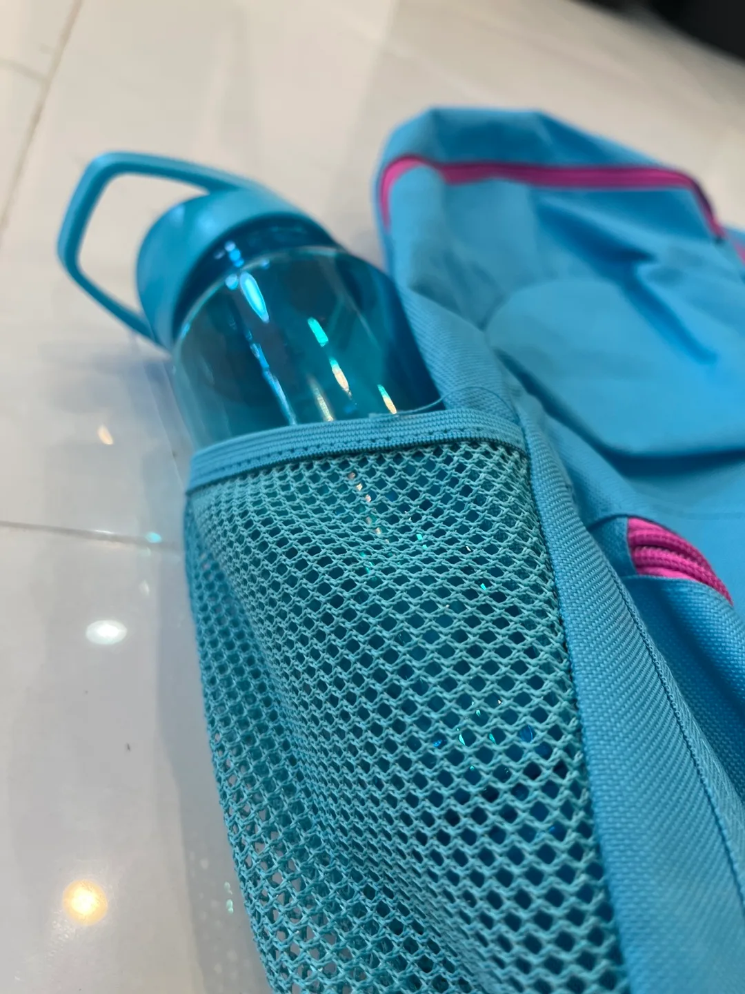 Blue Backpack with Water Bottle image indicator(3)