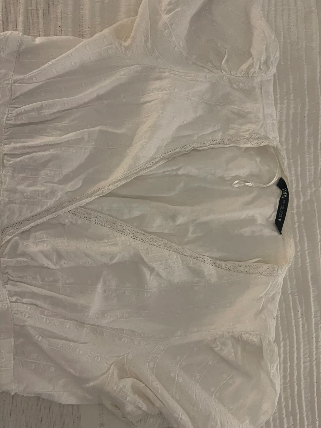 Zara White Dress - Size L - photo 2
