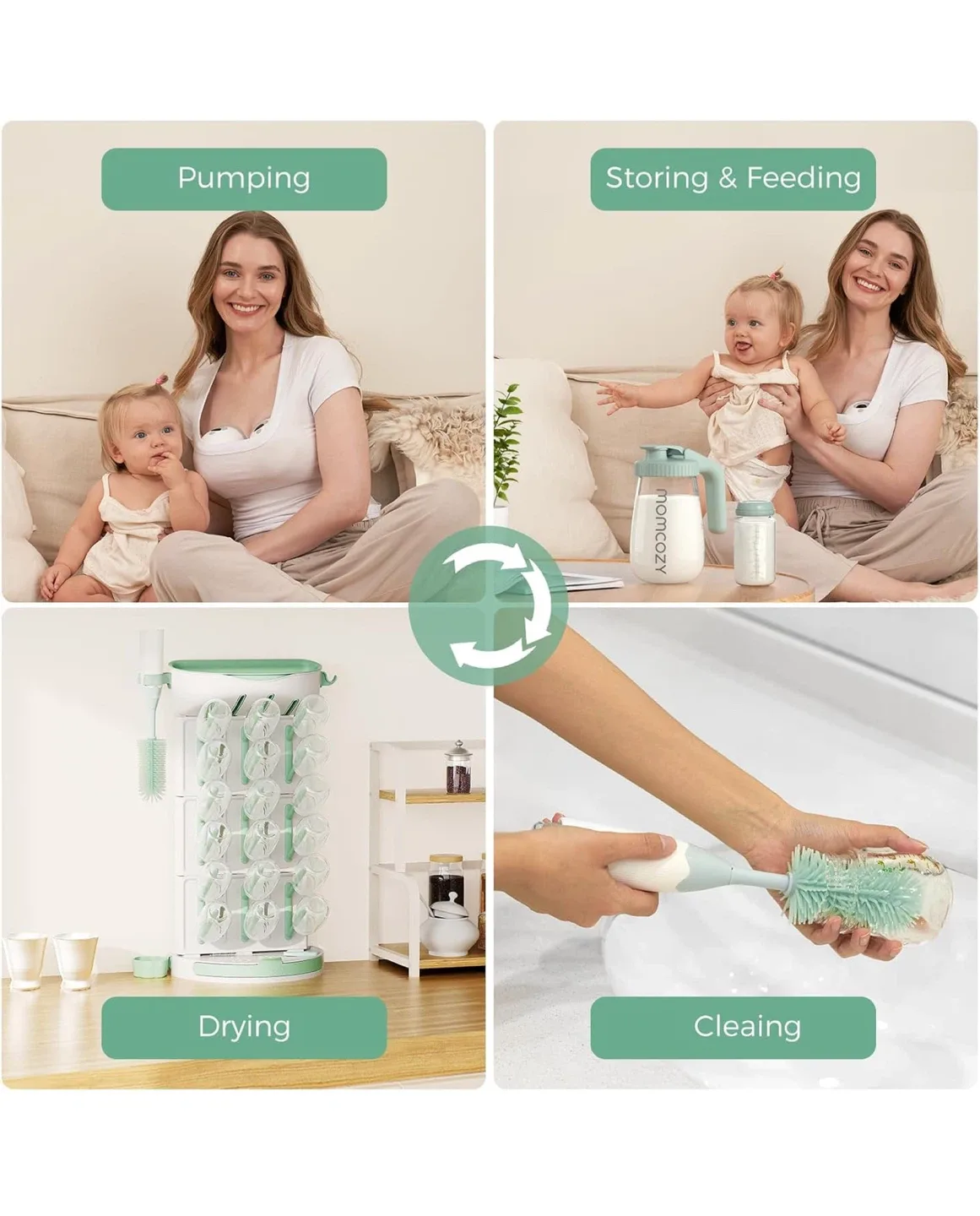 Momcozy Bottle Drying Rack - Holds 18 Bottles! image indicator(7)