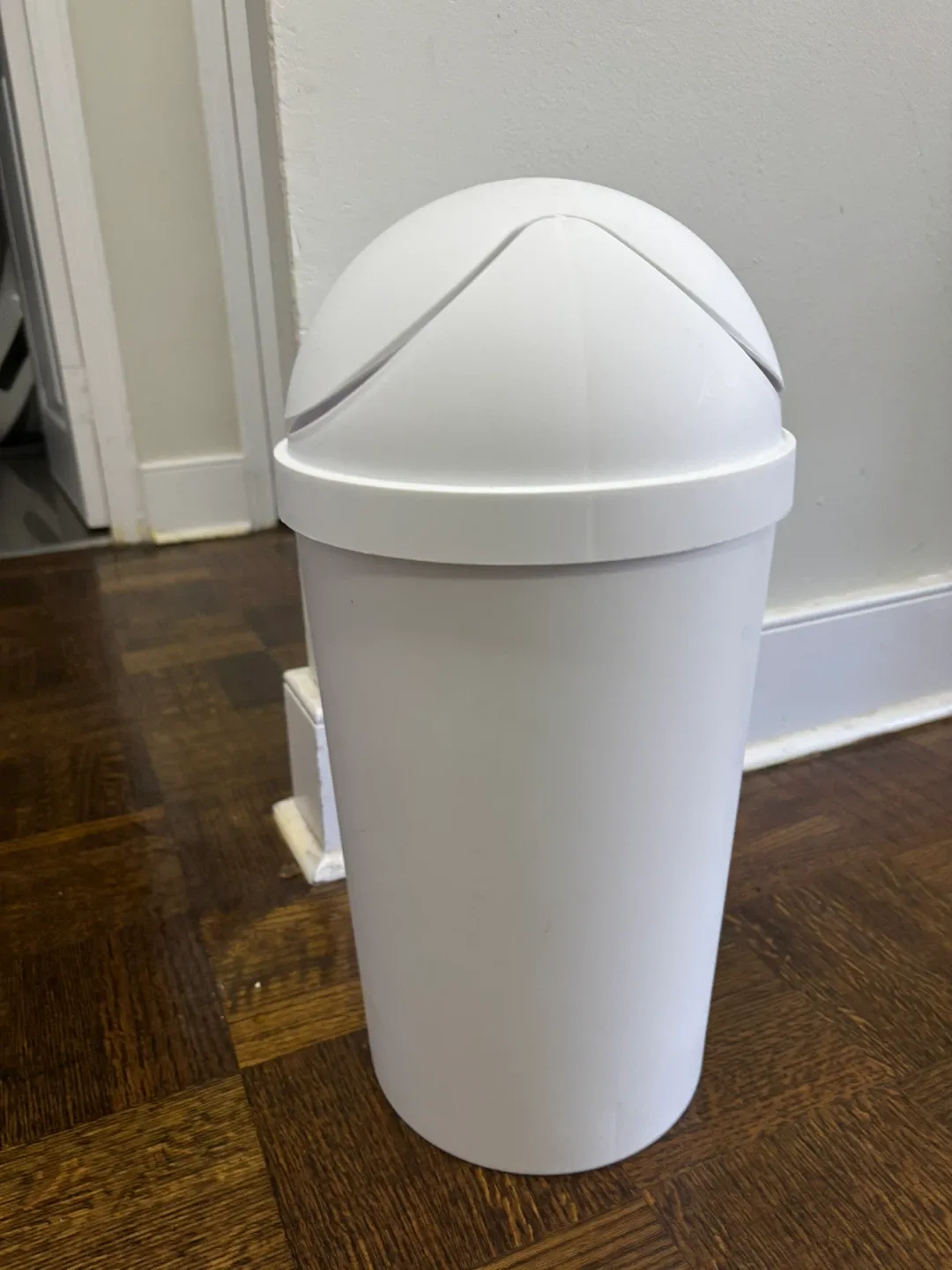 NEW Medium White Trash Can thumbnail