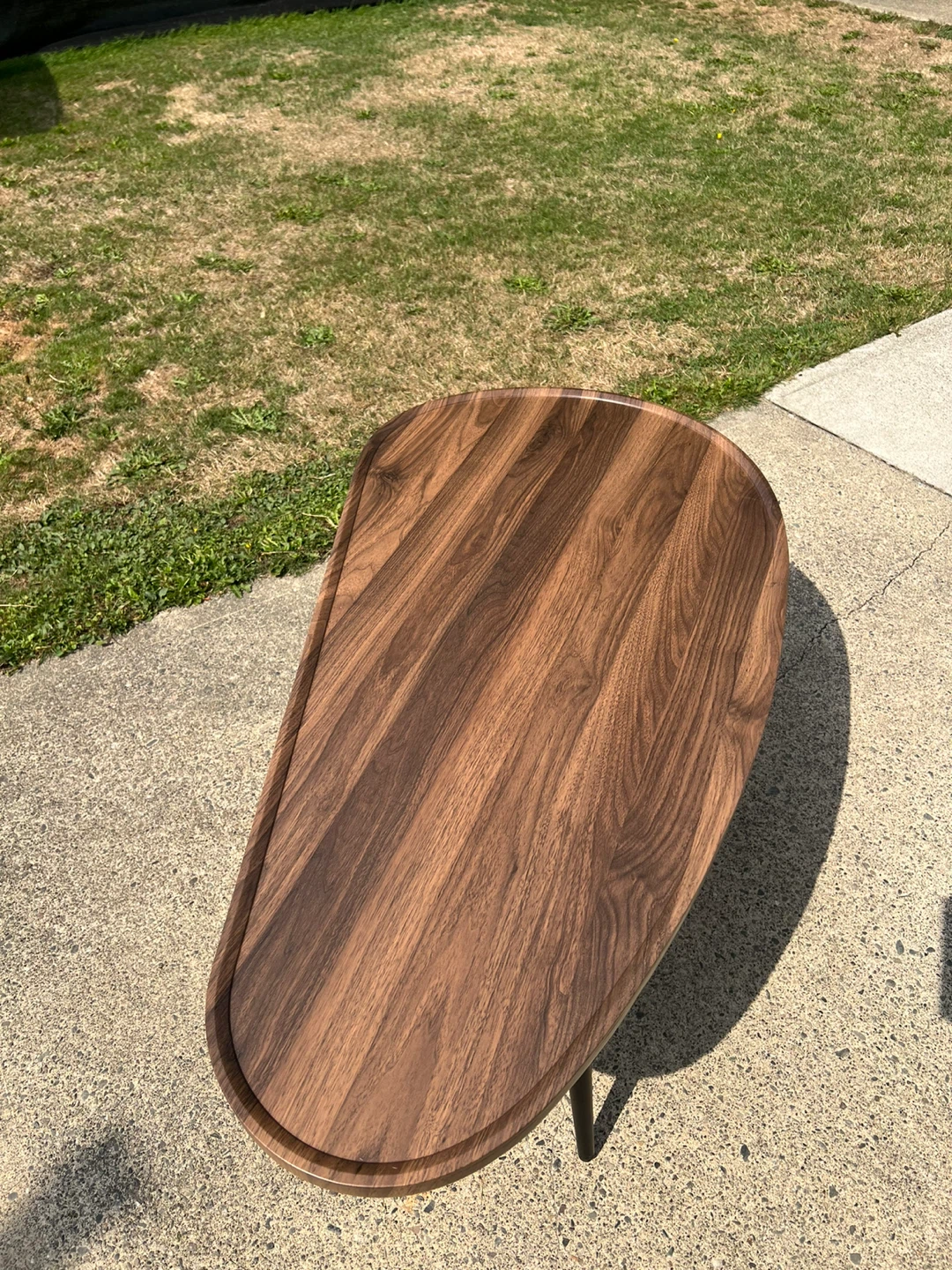 Mid-Century Modern Kidney Shaped Coffee Table - photo 4