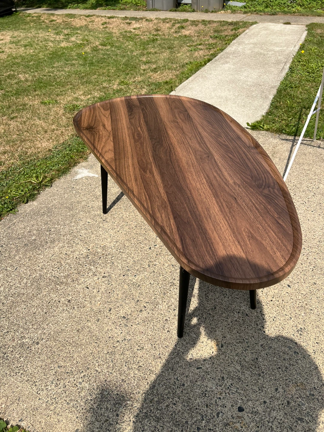 Mid-Century Modern Kidney Shaped Coffee Table - photo 3