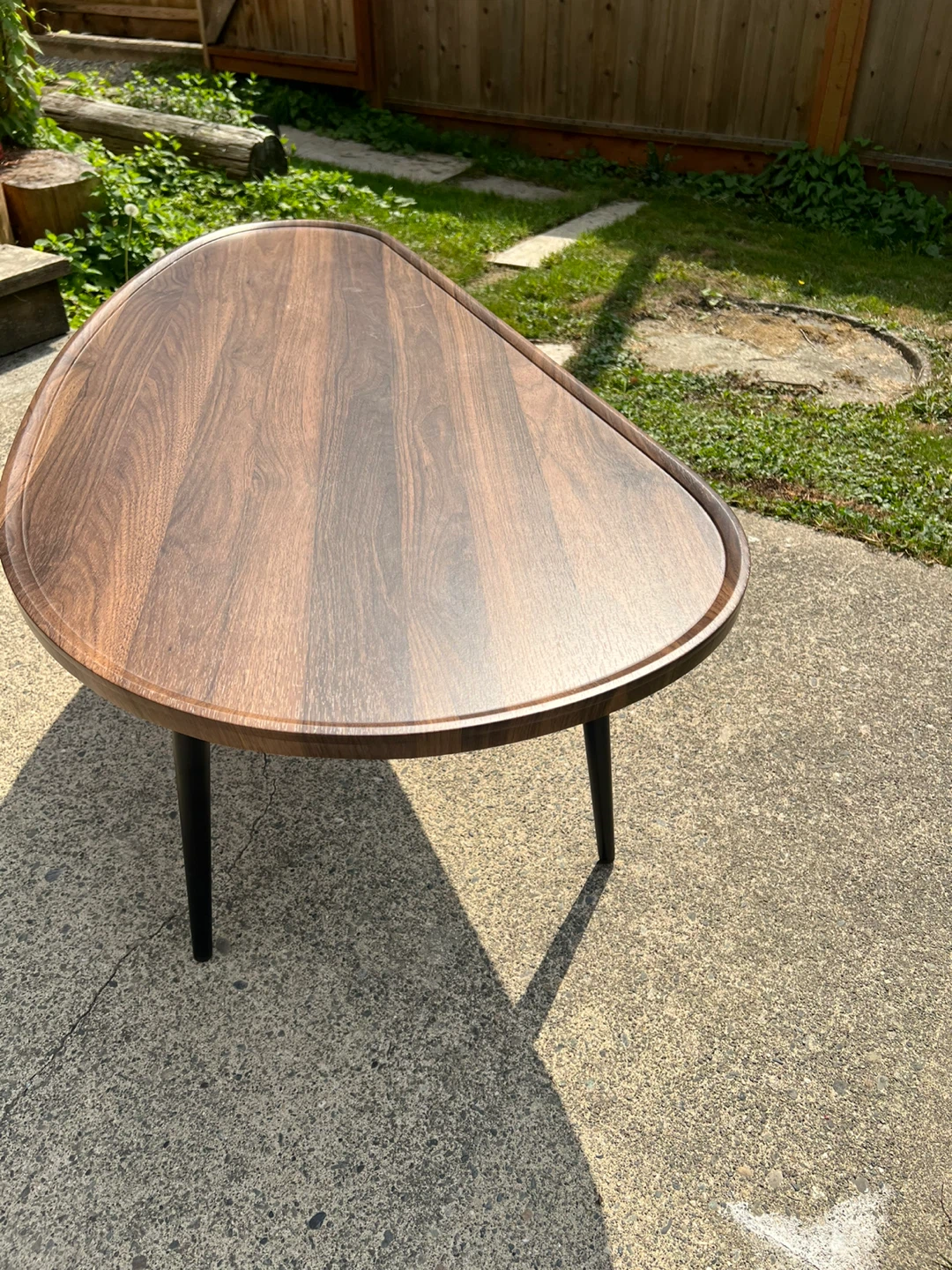 Mid-Century Modern Kidney Shaped Coffee Table
