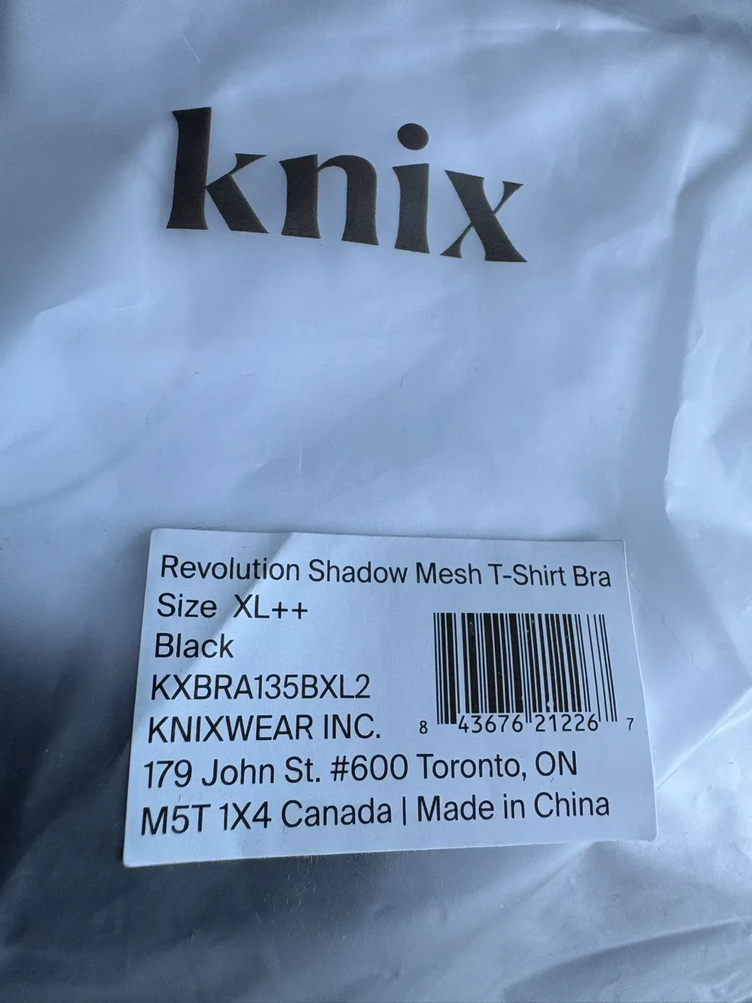 NEW Knix:Revolution Shadow Mesh T-shirt Bra XL++ image indicator(2)