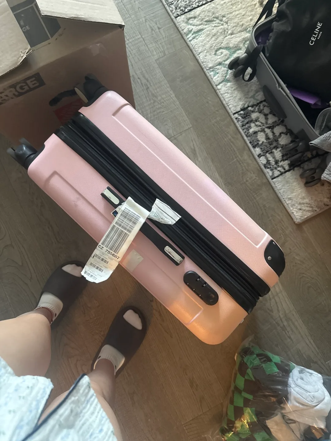 Pink Carry-On Suitcase