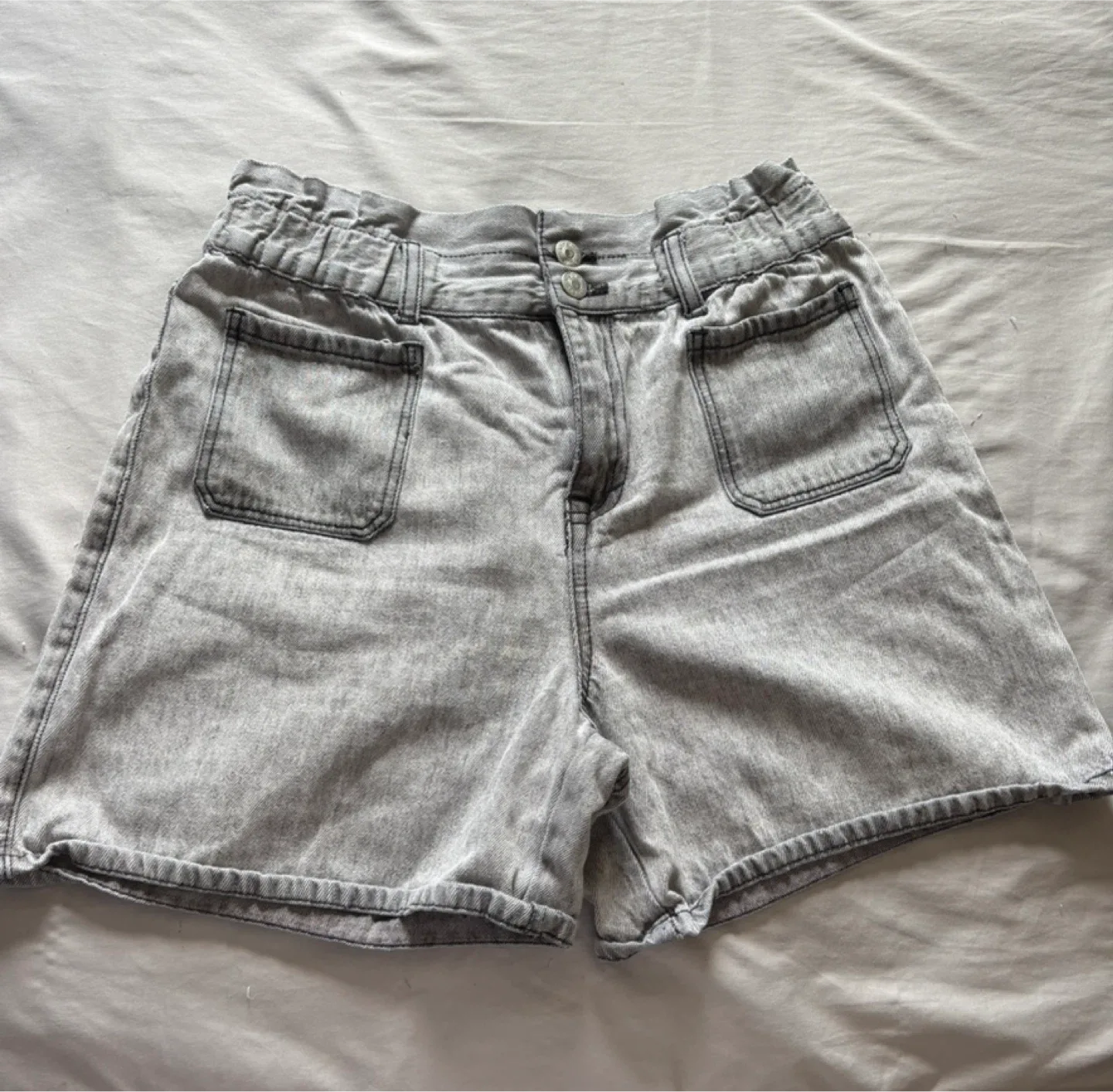 Grey Denim Shorts thumbnail
