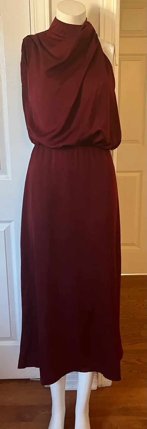 Pretty garden Red Halter Mede Dress medium size image indicator(2)