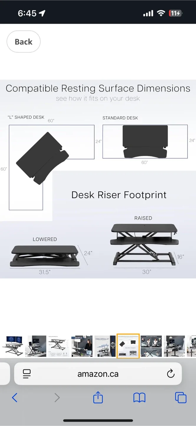 VIVO Black Standing Desk Converter image indicator(5)