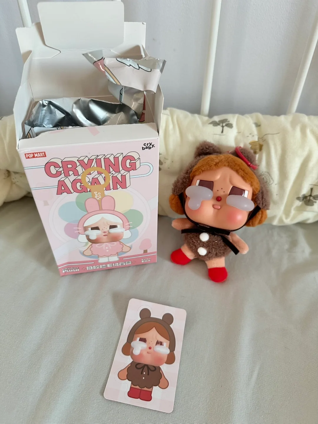 Pop Mart Crybaby Crying Again Plush love makes us cry thumbnail