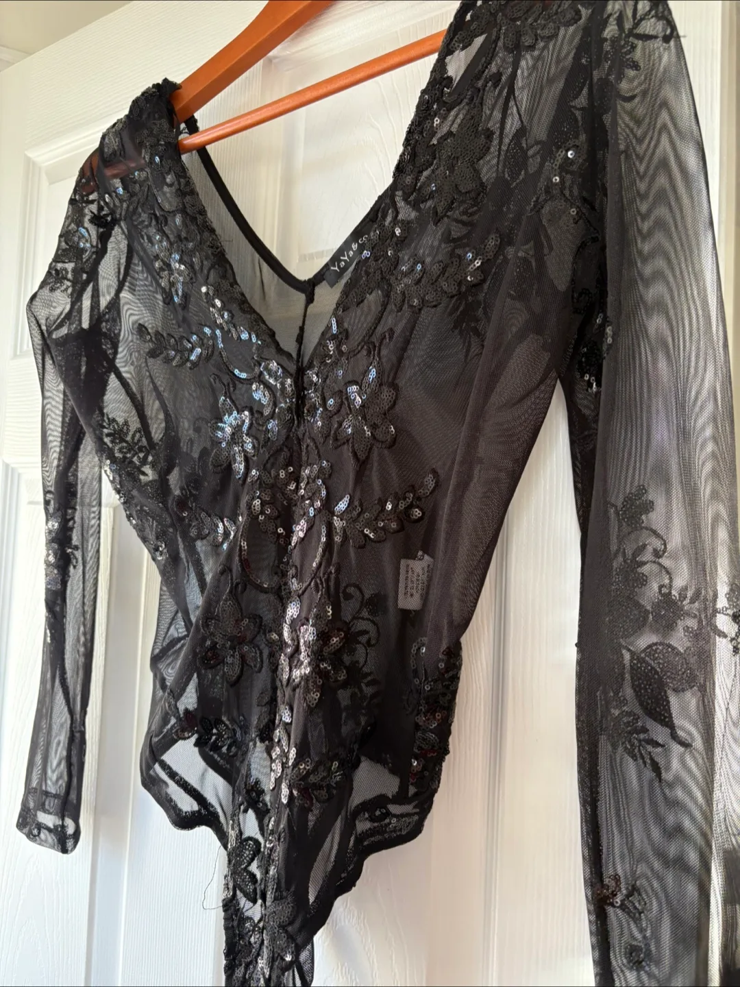 Yaya & Co. Black Floral Lace Bodysuit thumbnail