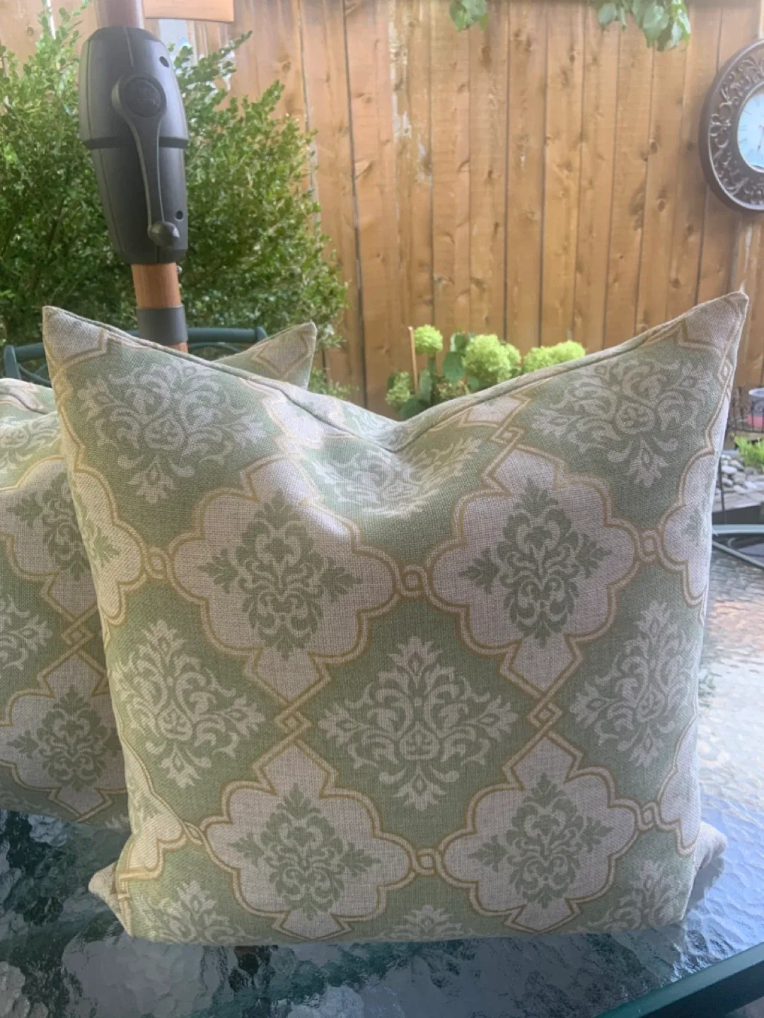 Decorative Throw Pillows - Green Patterned thumbnail
