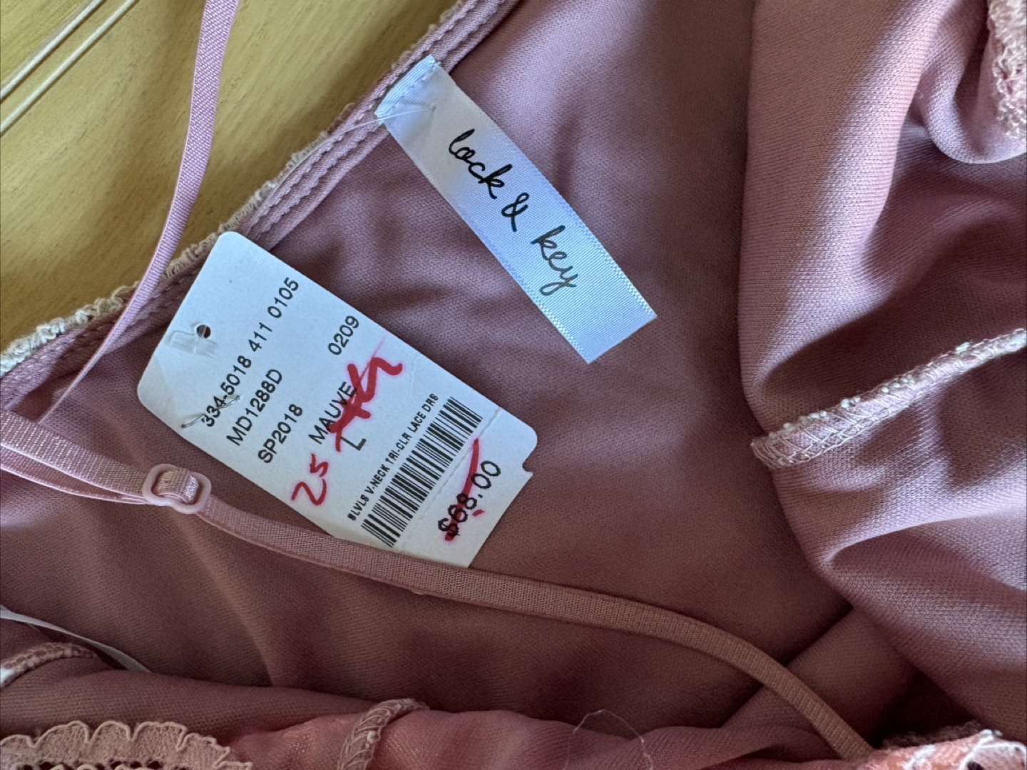 Lock & Key Lace Dress - Size L - Mauve - photo 4