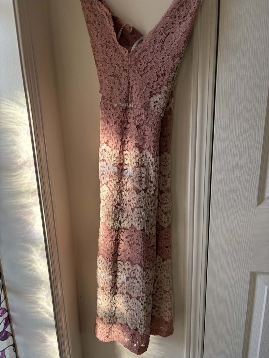 Lock & Key Lace Dress - Size L - Mauve