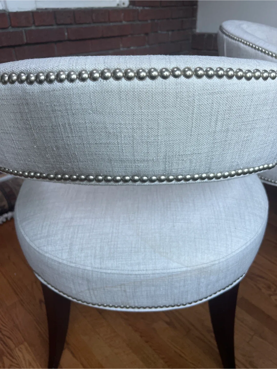 Upholstered pair Accent Chair - custom made-Cream Colour image indicator(8)