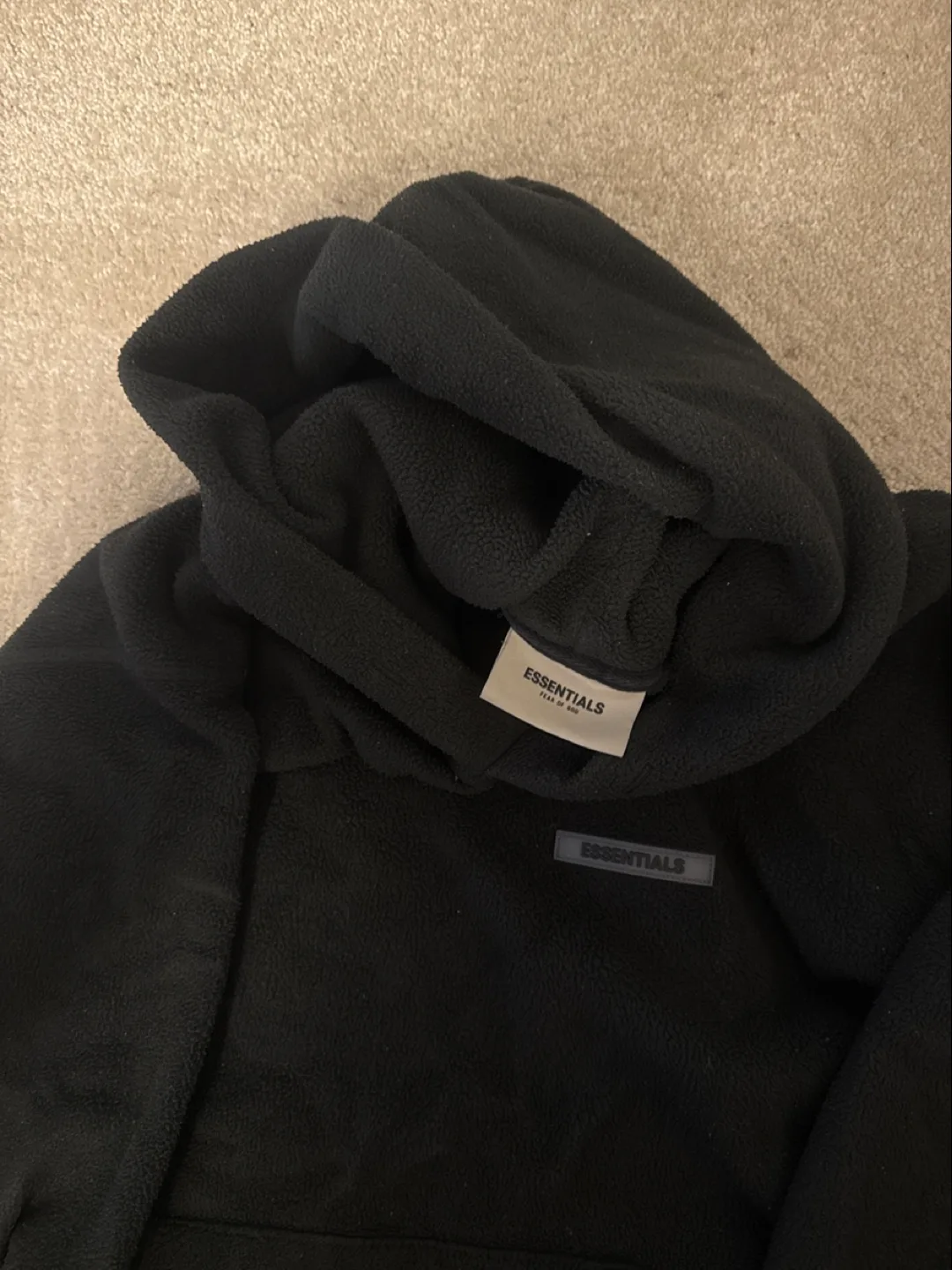 Essentials Fear of God Black Fleece Hoodie thumbnail