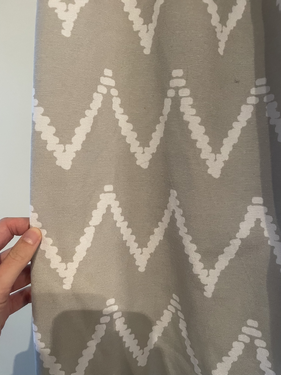Grey & White Patterned Shower Curtain - photo 2
