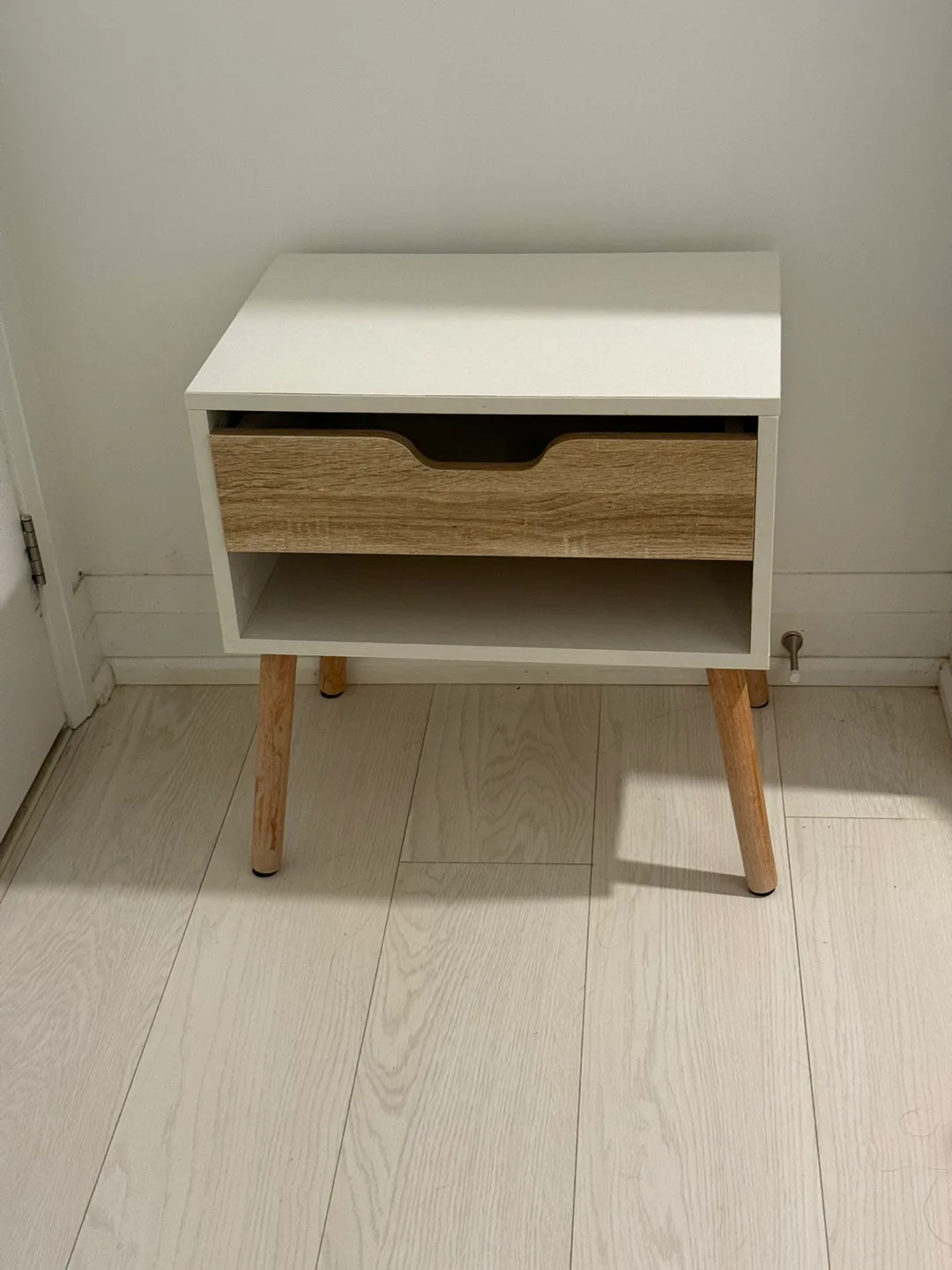 “LIKE NEW” White & Wood Nightstands - Set of 2 image indicator(2)