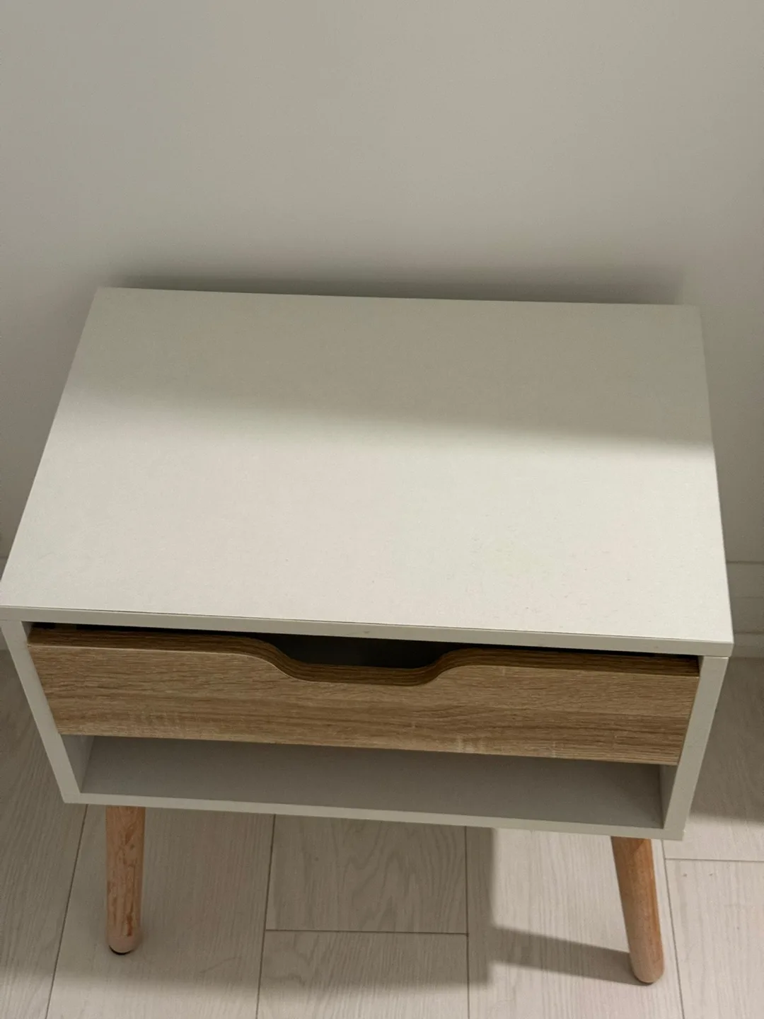 “LIKE NEW” White & Wood Nightstands - Set of 2 image indicator(3)