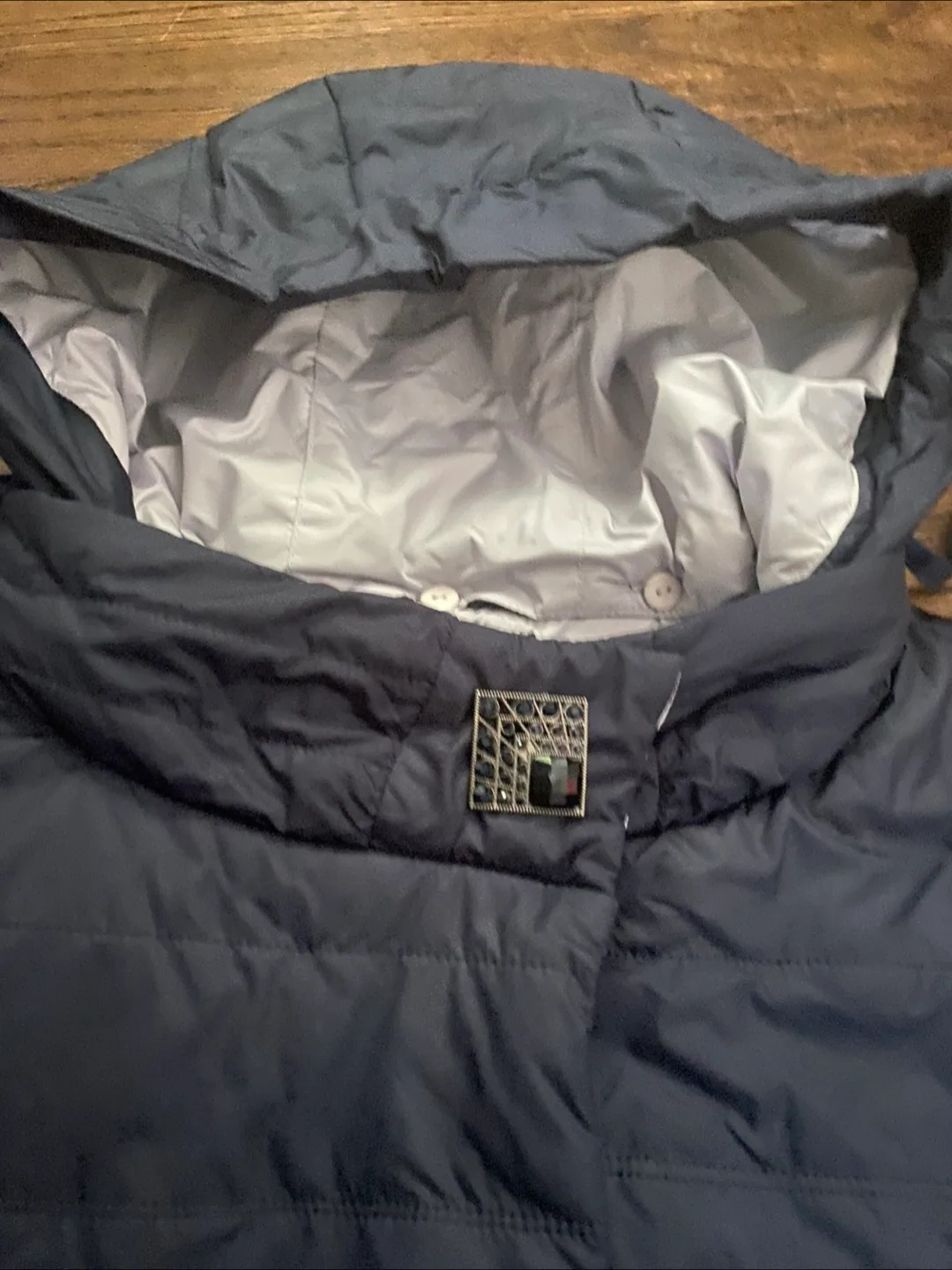 Quiet Poem Navy Blue Puffer Coat - Size 58 image indicator(4)