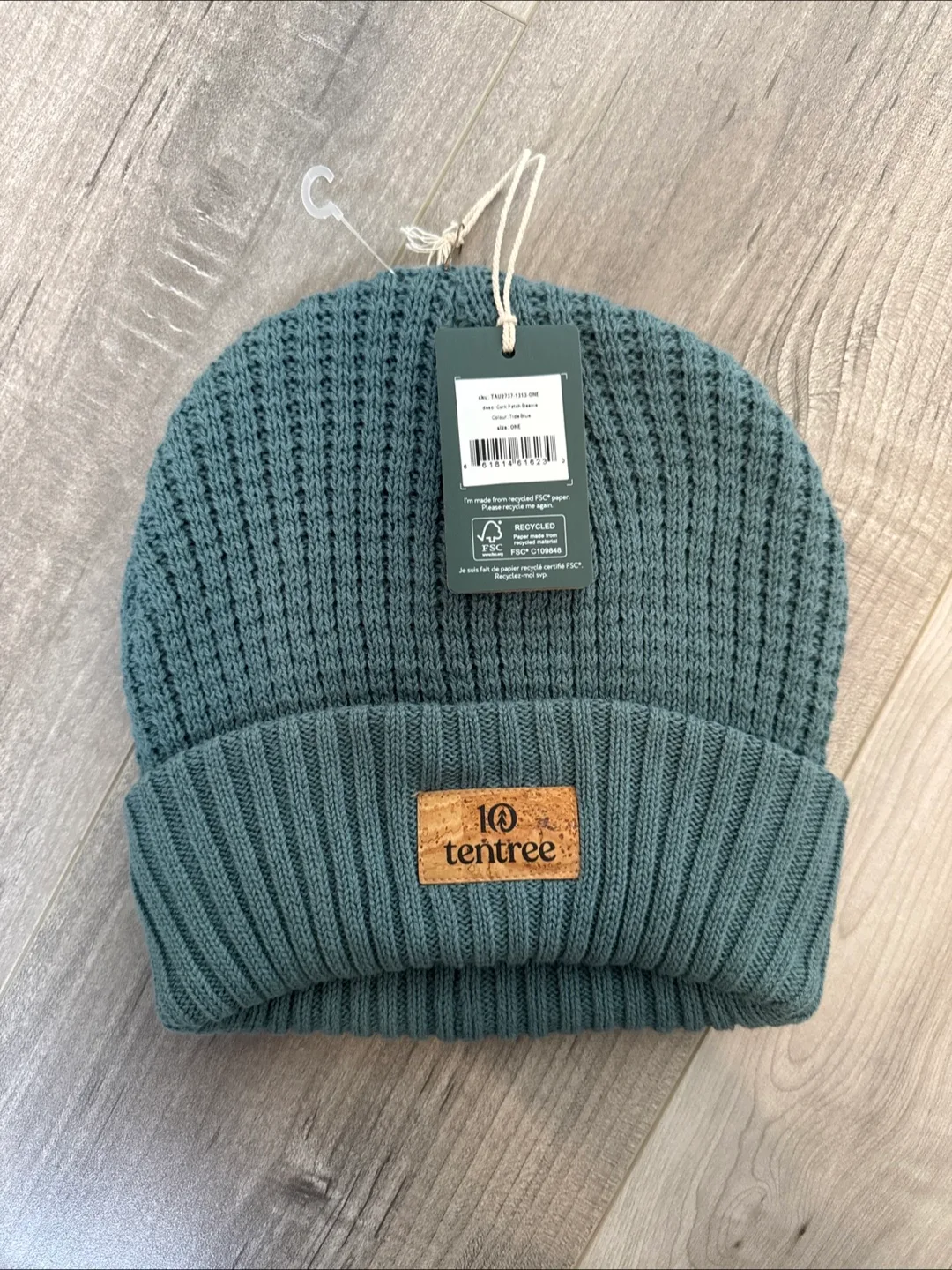 Tentree Recycled Beanie - Tide Blue - NEW thumbnail