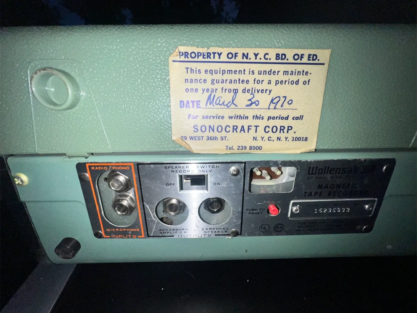 Wollensak 3M Model 1520 Tape Recorder vintage image indicator(3)