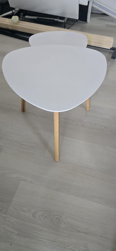 White Nesting Tables (Set of 2) - photo 2
