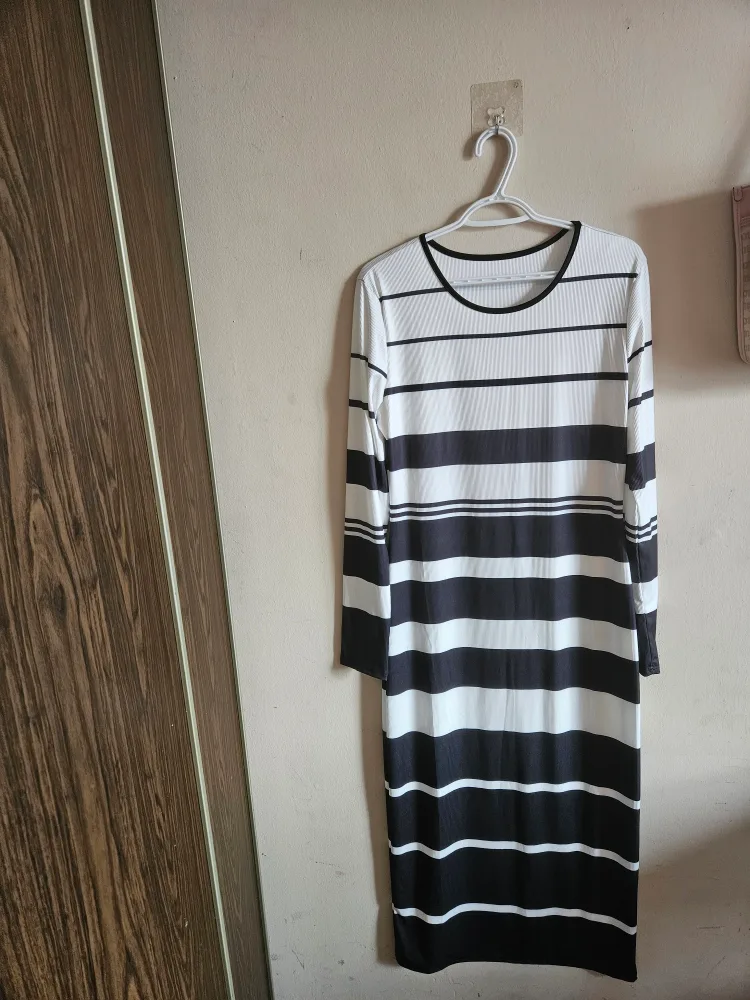 Striped Long Sleeve Dress thumbnail